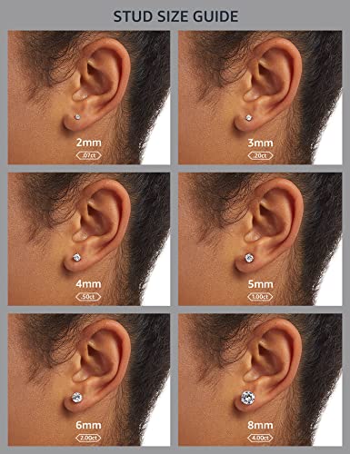 Amazon Collection Certified 14k Gold Diamond with Screw Back and Post Stud Earrings (J-K Color, I1-I2 Clarity)