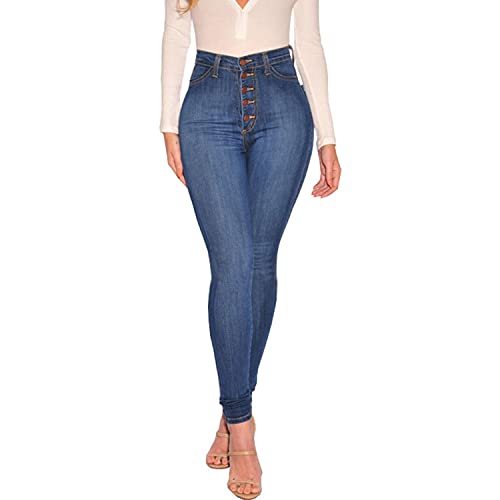 KUNMI Womens Curvy High Waist Stretch Butt Lifting Skinny Colombian Jeans