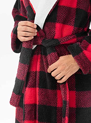 DAVID ARCHY Men s Soft Fleece Plush Robe Full Length Long Bathrobe