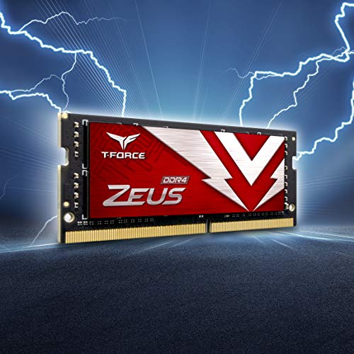 TEAMGROUP T-Force Zeus DDR4 SODIMM 32GB (2x16GB) 3200MHz (PC4-25600) 260 Pin CL16 Laptop OC Memory Module Ram - TTZD432G3200HC16FDC-S01